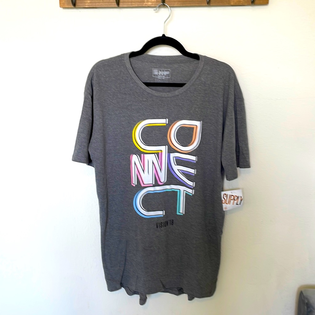 Lularoe Soft Cotton Patrick T Grey Connect Supply Medium